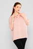 Selen Three Quarter Sleeve Normal Neck Casual Shirts Pink