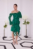 Odrella Night Wear Evening Dresses Yeşil