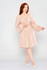 Lila Rose Knee Lenght Long Sleeve Casual Offshoulder Dresses норка
