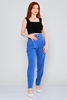 Green Country High Waist Casual Trousers أزرق