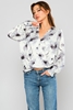 Zanzi Long Sleeve V Neck Casual Blouses 091SIYAH