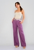 Mees High Waist Casual Trousers أرجواني