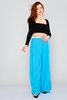 Mees High Waist Casual Trousers Blue