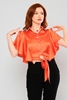 Lila Rose Short Sleeve Normal Neck Casual Shirts البرتقالي