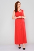 Selen Maxi Sleevless Casual Dresses Kırmızı