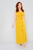 Selen Maxi Sleevless Casual Dresses الأصفر