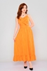 Selen Maxi Casual Dresses البرتقالي