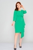 Biscuit Knee Lenght Three Quarter Sleeve Casual Dresses Green