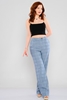 Mees High Waist Casual Trousers Navy