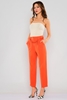 Bubble High Waist Casual Trousers Orange