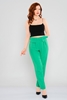 Show Up High Waist Casual Trousers Green