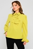 Bubble Casual Blouses Olive