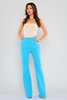 Airport High Waist Casual Trousers أزرق فاتح