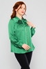 Bubble Casual Blouses أخضر