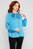 Bubble Casual Blouses لون فيروزي