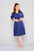 Green Country Knee Lenght Short Sleeve Casual Dresses indigo