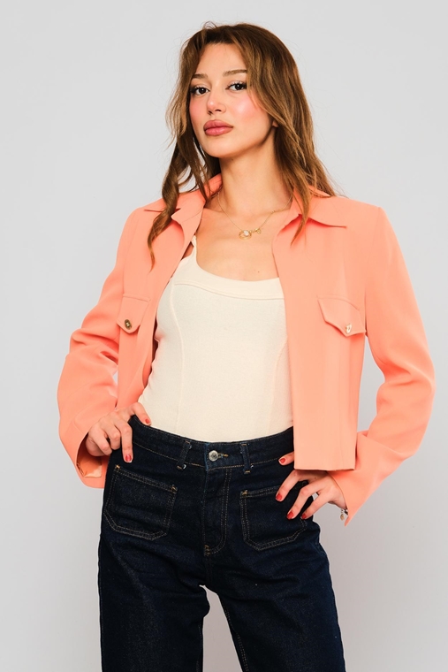 Explosion Casual Jackets Black White Fuchsia Mint Peach