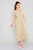 Selen Maxi Sleevless Casual Dresses اللون البيج