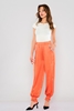 Lila Rose High Waist Casual Trousers البرتقالي