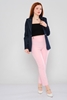 Explosion High Waist Casual Trousers Pembe