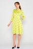 Biscuit Knee Lenght Three Quarter Sleeve Casual Dresses Green Light