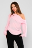 Explosion Long Sleeve Boat Neck Casual Blouses порошок