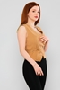 Explosion Sleevless Casual Blouses Camel