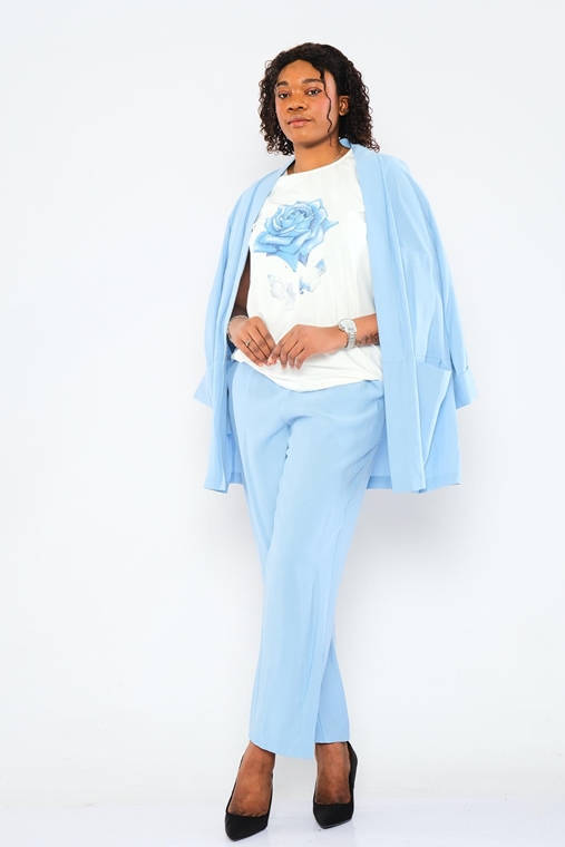Velvet ملابس غير رسمية بدلة أزرق اللون الرمادي المنك كاكي اللون النيلي
