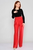 Fimore High Waist Casual Trousers Kırmızı