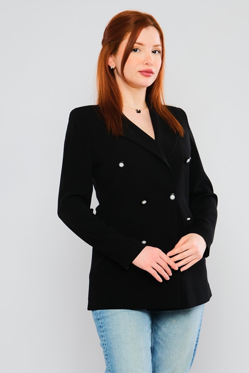 Fimore ملابس غير رسمية جاكيتات أسود أبيض اللون البيج أزرق غامق
