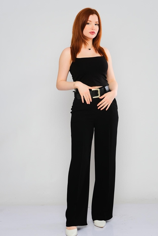 Fimore С завышенной талией повседневная одежда Оптом женские брюки черный темно синий фуксия