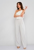 Explosion High Waist Casual Trousers Grey