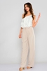 Explosion High Waist Casual Trousers Beige
