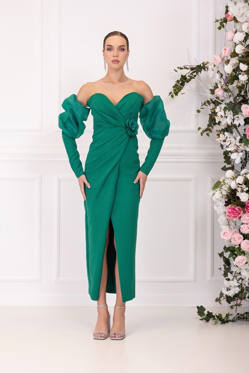 Chabella Night Wear Evening Dresses Green Lilac Olive