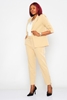 Two'e Casual Plus Size Suits Beige