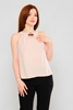 Lila Rose Sleevless Casual Blouses Pudra