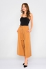 Show Up High Waist Casual Trousers Camel
