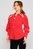 Lila Rose Long Sleeve Casual Shirts Red