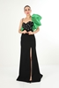 Sesto Senso Night Wear Evening Dresses Siyah - Yeşil