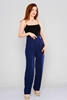 Fimore High Waist Casual Trousers Navy