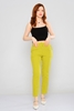 Bubble High Waist Casual Trousers Olive