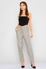 Dolce Bella High Waist Casual Trousers كاكي