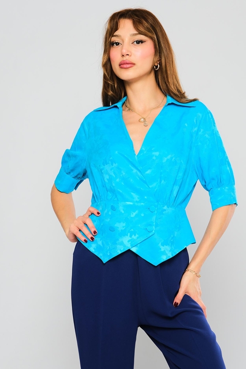 Mees Casual Blouses Blue Pink