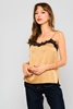 Green Country Sleevless Casual Blouses Caramel