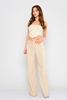 Mees High Waist Casual Trousers Beige