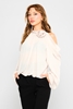 Explosion Long Sleeve Casual Blouses Beige