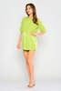 Pitiryko Mini Short Sleeve Casual Dresses Green