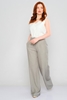 Dolce Bella High Waist Casual Trousers كاكي
