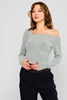 Lila Rose Long Sleeve Casual Blouses Silver