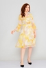 Biscuit Knee Lenght Casual Dresses Yellow